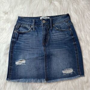 Mudd Denim Blue Mini Skirt